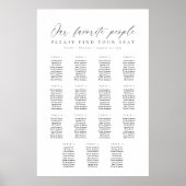 15 Tabellen Unsere Lieblingssitzkarte Poster (Vorne)