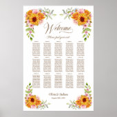 15 Tafelsonnenblume Rose Hochzeitssattel Poster (Vorne)