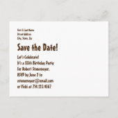 15. Teen Birthday Rett Date Grunge Letters Stars Ankündigungspostkarte (Rückseite)