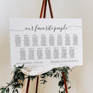 15 Tisch Elegant unsere Lieblings-Leute-Sitzkarte Poster