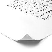 15 Tische 120 Gäste Horizontale Sitzkarte Poster (Ecke)