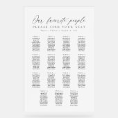 15 Tische Beliebte Personen Acryl Sitzordnung Acrylschild (Vorderseite)