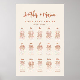 15 Tische, die Ihren Sitz erwarten Seekartenschaum Poster