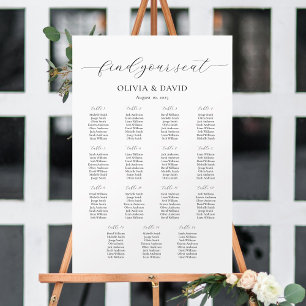 15 Tische einfach unsere Lieblings-Sitzkarte Poster