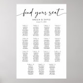 15 Tische finden Ihre Sitzkarte Poster (Vorne)