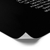 15 Tische finden Sie Ihren Sitzplan für schwarze S Poster (Ecke)