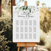 15 Tische Grüne elegante Hochzeitssitzkarte Poster