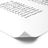 15 Tische Grüne elegante Hochzeitssitzkarte Poster (Ecke)