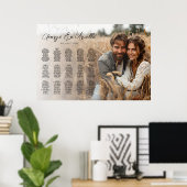 15 Tische Hochzeitstisch-Foto Poster (Heimbüro)