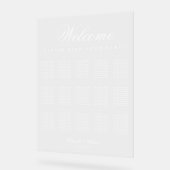 15 Tische Weiße Minimalistische Hochzeitssitzkarte Acrylschild (Winkel)