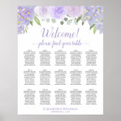 15 Tischlavender-Rose Boho Hochzeitstabelle Poster (Vorne)