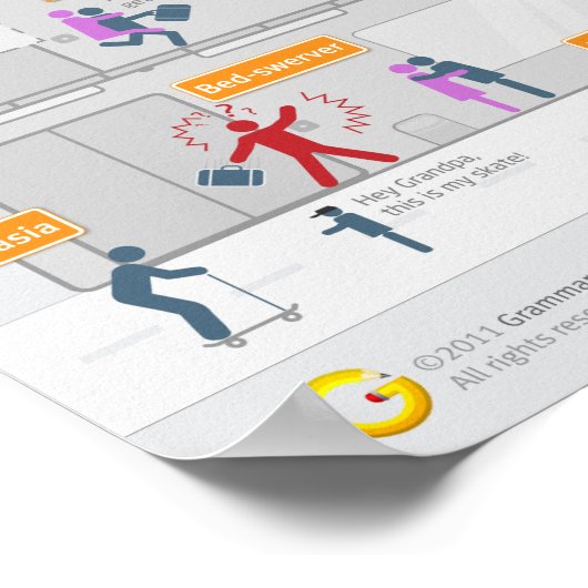 15 Unglaubliche Wörter in Englisch Poster (Ecke)