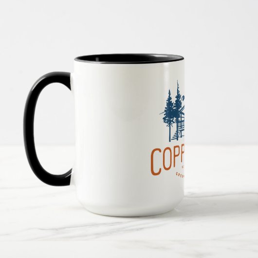 15 Unze. Coppercreek Lager-Logo-Tasse Tasse (Links)