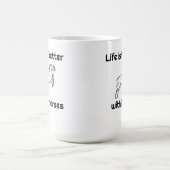 15 Unze-Kaffee-Tasse - das Leben ist mit Pferden Kaffeetasse (Mittel)