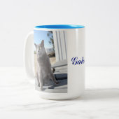 15 Unze. Katzen-Tasse Zweifarbige Tasse (Vorderseite Links)