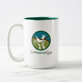 15 Unze-Logofront und -rückseite Zweifarbige Tasse (Links)