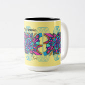 15 Unze-Tasse: Friedensharmonik Zweifarbige Tasse (VorderseiteRechts)