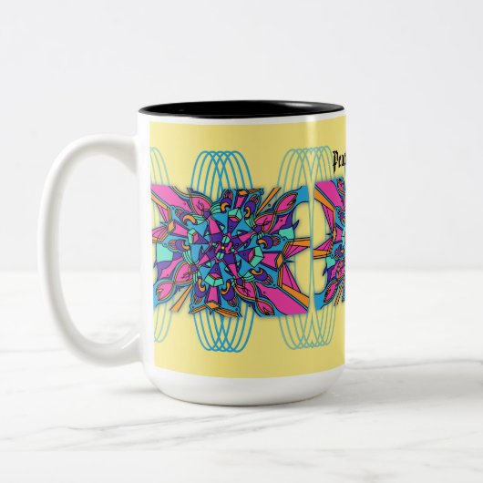 15 Unze-Tasse: Friedensharmonik Zweifarbige Tasse (Links)