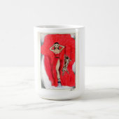 15 Unzen Kaffee Tasse mit Mademoiselle und Cat (Mittel)