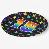 15. Veranstaltung: Bold, Fun, Colorful Rainbow 15 Pappteller (Schrägansicht)
