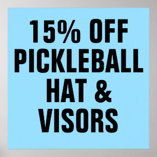 15% WEG VON Pickleball Hüten u. Masken Poster