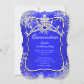 15. Winter Wonderland Royal Blue Einladung (Vorderseite)