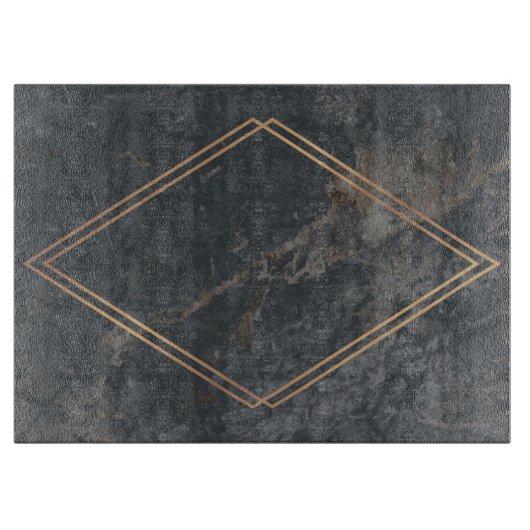 15" x 11" Graue Marmorglasschneide Schneidebrett (Vorderseite)