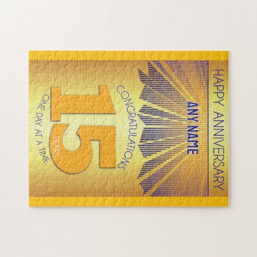 15 Year | AA 12 Step Anniversary Personalized Puzzle (Horizontal)