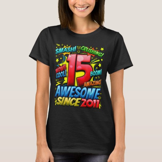 15 Year Old For Boys 15th Birthday Boy 15 Year Old T-Shirt (Vorderseite)