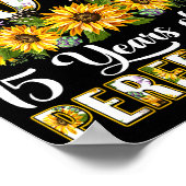 15 Year Old November 2010 Sunflower 15th Birthday Poster (Ecke)