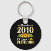 15 Year Old November 2010 Sunflower 15th Birthday  Schlüsselanhänger (Vorderseite)