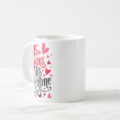 15 Years His Valentine _ Anniversary Couples Valen Kaffeetasse (Vorderseite Links)
