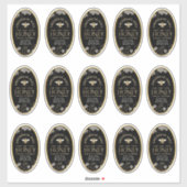 15 Zoll geschnitten 4 Zoll x 2,25" Oval Honeycomb  Aufkleber (Blatt)