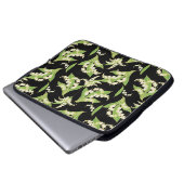 15-Zoll-Laptop-Sieb: Lilies of the Valley, Black Laptopschutzhülle (Vorne Knopf)