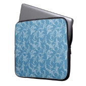 15-Zoll-Laptop-Sieb: Lilies-of-the-Valley, blau Laptopschutzhülle (Vorderseite Links)