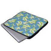 15-Zoll-Laptop-Sieb: Lilies of the Valley, blau Laptopschutzhülle (Vorne Knopf)