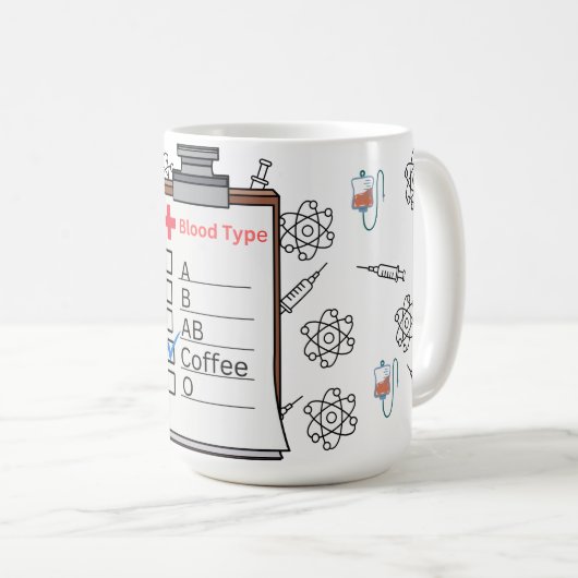 15oz Blutkaffee Tasse (VorderseiteRechts)