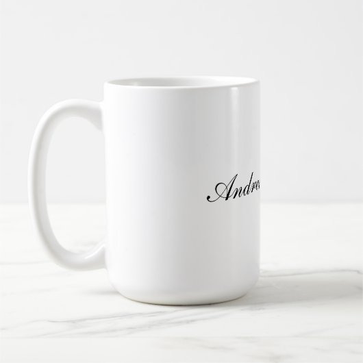 15oz Classic Mug with Custom Name Touch Kaffeetasse (Links)