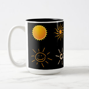15oz großartige kundenspezifische Sun SolarTasse Zweifarbige Tasse