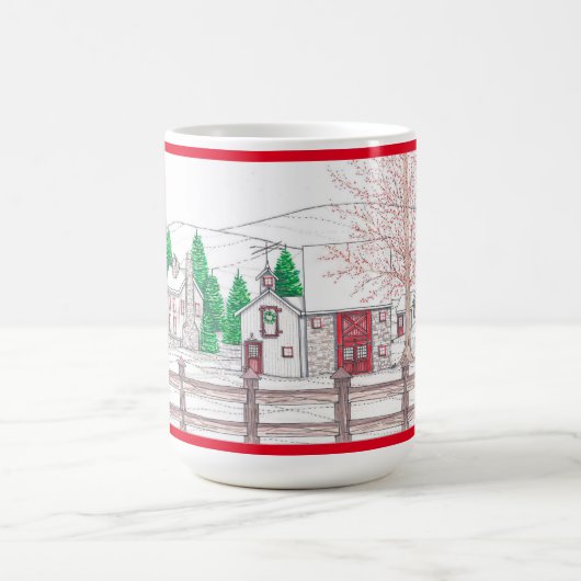 15oz Stone Farm Weihnachtsfest Tasse (Mittel)