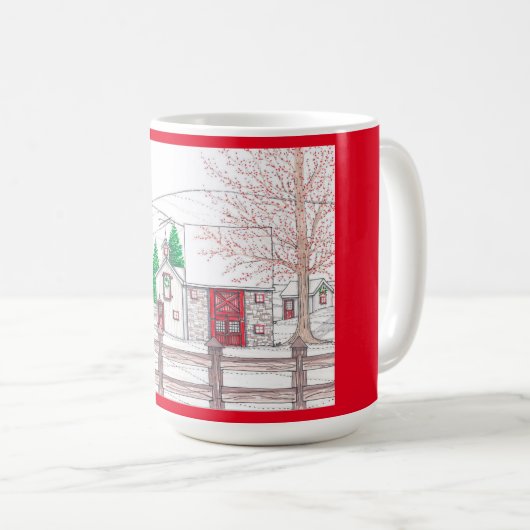 15oz Stone Farm Weihnachtsfest Tasse (VorderseiteRechts)