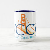 15oz-Tasse mit WCCW-Bridge-Logo Tasse (Zentrum)