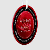 15th 26th 36th Rose Wedding Anniversary Or Ornament (Vorderseite)