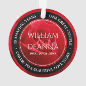 15th 26th 36th Rose Wedding Anniversary Or Ornament (Rückseite)