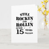 15th Anniversary - 15 Years Anniversary Couples Karte (Gelbe Blume)