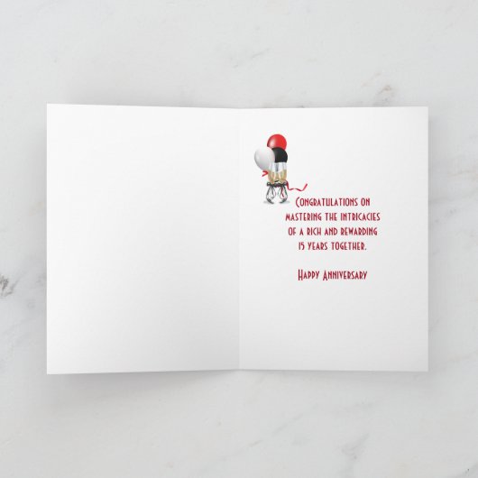15th Anniversary Spotlight Congratulations Karte (Innenseite)