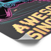 15th Birthday Boy Gift Level 15 Gamer 2011 15 Year Poster (Ecke)