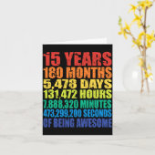 15th Birthday, Boys &amp; Girls, Cool 15 Years Of  Karte (Gelbe Blume)