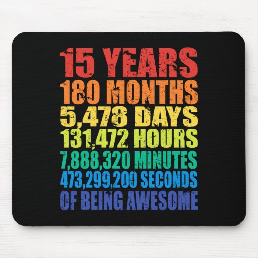 15th Birthday, Boys & Girls, Cool 15 Years Of Mousepad (Vorne)