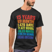 15th Birthday, Boys &amp; Girls, Cool 15 Years Of  T-Shirt (Vorderseite)